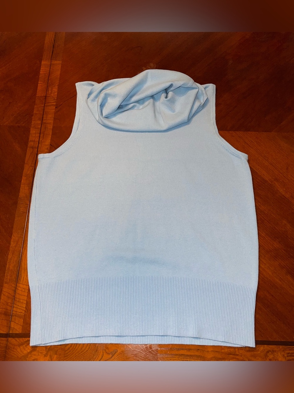Merona Light Blue Sleeveless Cowl-Neck Tank Top